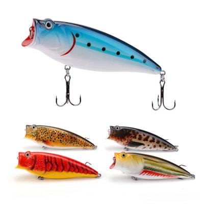 China ABS Plastic 90mm Bait 17g Wobbler Artificial Hard Topwater Fishing Lure With 3D Big Mouth Eyes Snap Fishing Tackle for sale