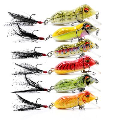 China ABS Manufacturer 1.9inch 6.5g Hard Plastic Frog Fishing Lure Hard Plastic Artificial Jerkbait for sale