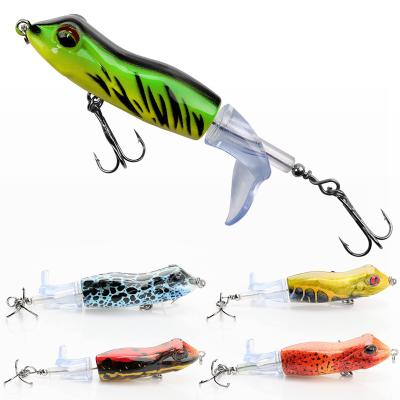 China Snap 9G/11CM Topwater Fishing Frog Hard Plastic Artificial Lure Bait ABS Coarse Lie Plopper Spinning Hard Lures for sale