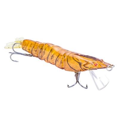 China Factory 5inch 18G ABS Hard Plastic Swimbait 2Jointed Shrimp Fishing New Hard Lures Shrimp Lures for sale