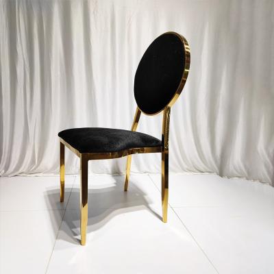 China Modern High Quality Hot Selling Modern Hotel Stainless Steel Banquet Chairs For Events Wedding Party Gold for sale