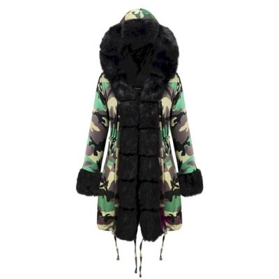 China Cheap Anti-wrinkle Winter Coats For Ladies Women Women Fur Hooded Thick Warm Loose Clothes Coat for sale