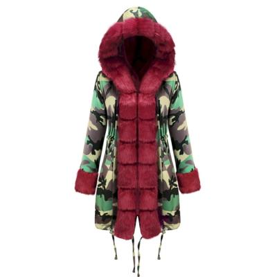 China New Style Women Fashion Anti-wrinkle Plus Size Coats Winter Wool Collar Warm Thick Loose Coat for sale