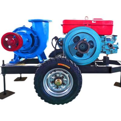 China High efficiency high capacity water pump flow pulley agricultural diesel mixed water pump for sale