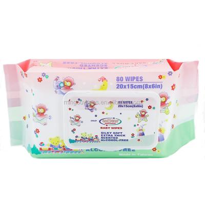 China Wet Body Cleansing Baby Wipes Soft Disposable Cloth Convenient Dispensing Resealable Sealed Lid With Mild Cool Unscent of Aloe and Lanolin Us for sale