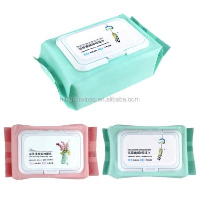 China Convenience Customized Feminine Regenerative Cleaning Facial Cloths Make Up Remover Wet Wipe for sale