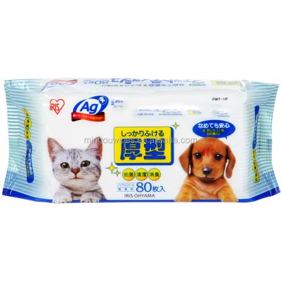 China Private Label Pet Cleaning Cloth Wet Cleaning Wipes Wet Pet Cloth Alcohol Free for sale