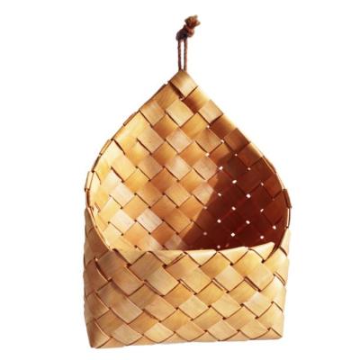 China Modern Home Decoration Storage Natural Bamboo Wooden Woven Basket for sale