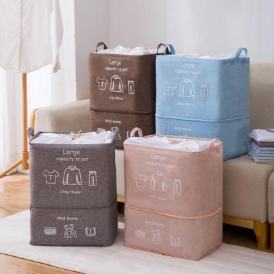 China Fashion And Durable Foldable Washable Bedroom Wardrobe Organizer Laundry Hamper Storage Hanging Bags for sale