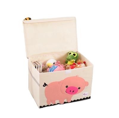 China Sunstainable Rectangle Kids Storage Box Viable Modern Multifunctional Lid for sale