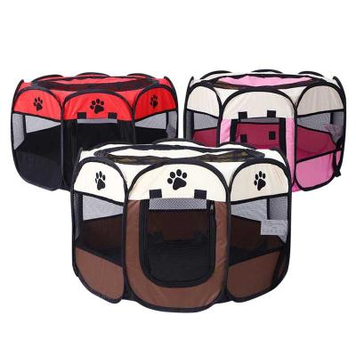 China Breathable Collapsible Dog Box Fence Safety Tent Accessories Pet Cages For Parrots Puppy Playpen Wooden Kennel Outdoor Camping House for sale