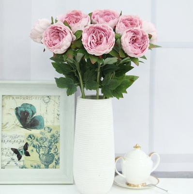 China 2022 New Style Peony Peony Roses Peony Natural Artificial Rose Flower Real Touch Peony Touch Peony for sale