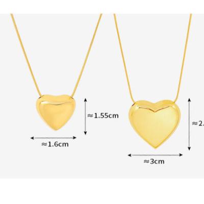 China Other Valentines Gift Beautiful Heart Necklace Micro Pendant Pave Promise Valentines Gift Fine Heart Chain Necklace for sale