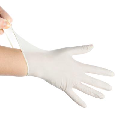 China Factory direct sale good quality cheap price anti-slip white latex gloves powder free sterile gloves manufacturers for sale