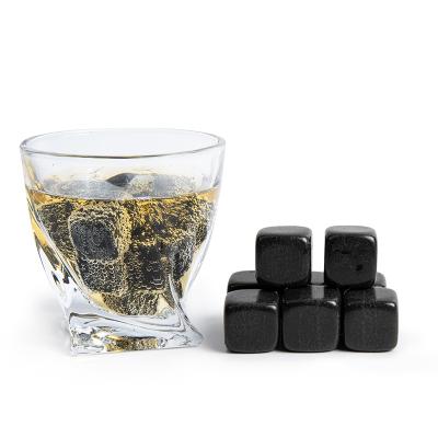 China Disposable Whiskey Stones With Glass Gift SetBest Christmas Day Whiskey Ice Cube Stone Gift Whiskey Cooling Stones for sale