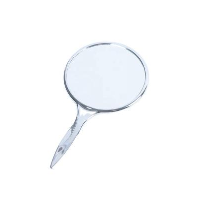 China Metal Handheld Small Cosmetic Mirror Double Side Magnifying Makeup Mirror for sale