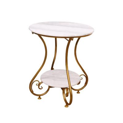 China Convertible Marble Top Side Table White Marble Side Table for sale