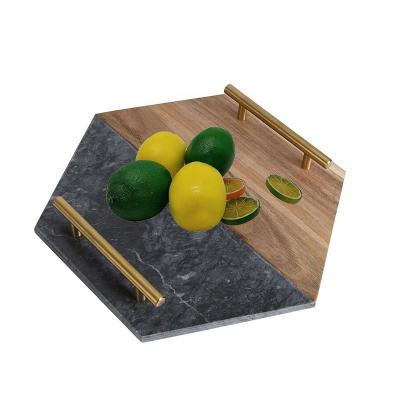 China Food Tray Hotel Decoration Marble Jewelry Organizer Tray Amenity Tray For Hotel for sale