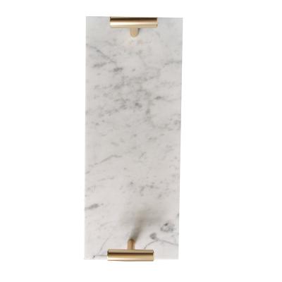 China Hotel Decoration Marble Jewelry Organizer Tray Tray Serving Green Marble Rectangle for sale