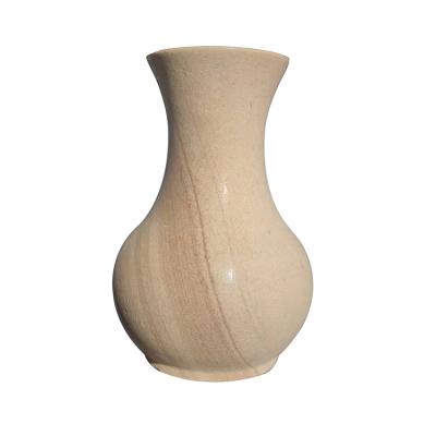 China Modern Home Decorations Low Price Customize Modern Style Sandstone Marble Flower Vase For Home Decor for sale