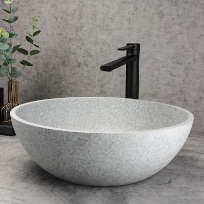 China Easy Clean Bathroom basin over counter grey sink Bathroom concrete sink for sale