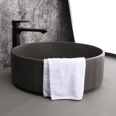 China Easy Clean Circular concrete bathroom wash basin Eco-friendly sink wash basin Industrial style cement hand basin concrete bathroom sink for sale