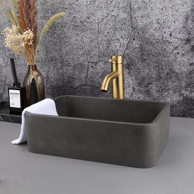 China Easy Clean Italian toilet concrete square wash concrete sink concrete sink for sale