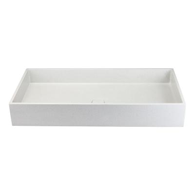 China Easy Clean Hotel handcrafted bathroom vanity counter concrete sink indoor concrete wash basin for sale