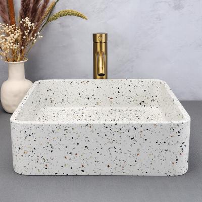 China Easy Clean Hotel wholesale terrazzo concrete wash basin sink for sale