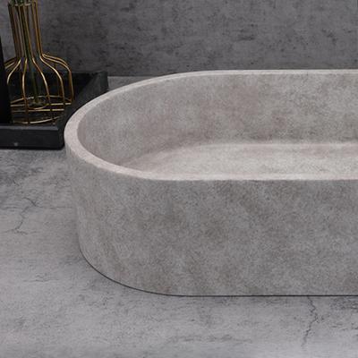 China Easy Clean Natural concrete wash basin outdoor counter sink outdoor wash sink for sale