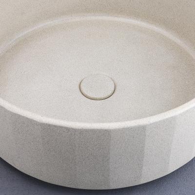 China Easy Clean Hand custom colored concrete sink natural circular toilet concrete wash basin for sale