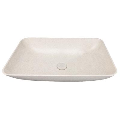 China Easy Clean Outdoor hotel concrete sink Bathroom vanity under sink counter basin Small unit outdoor concrete basin for sale