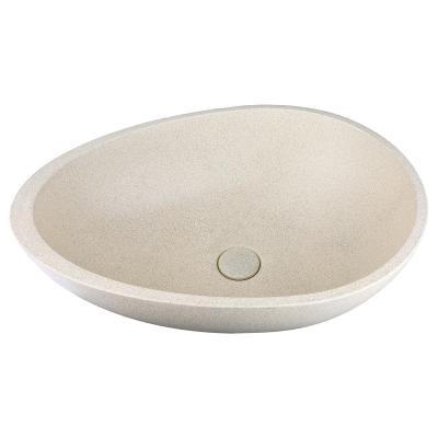 China Easy Clean Hotel bathroom Concrete bathroom tabletop wash basin vanity sink for sale