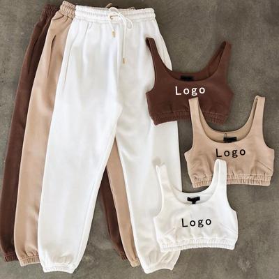 China 2022 newcomers breathable summer stretching jogger outfits matching suits sets for women clothing culture two pieces 2 piece set women for sale