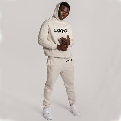 China Anti-wrinkle Dropdelivery for men hoodie set 2 pcs sweatsuits tracksuits with custom logo and private label 2022 new arrival for sale