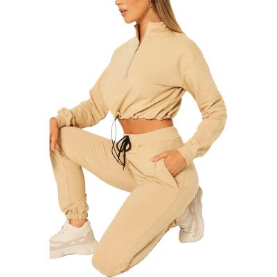 China Breathable Women Two Piece Set Autumn Pants Jogger Tracksuit Set Women's Sweatsuit Sportswear for sale