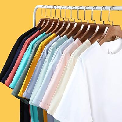 China Anti-wrinkle plain color men short sleeve o neck and crewneck tee t-shirt in 100% cotton with EU size 230gsm cotton tee shirt USA for sale