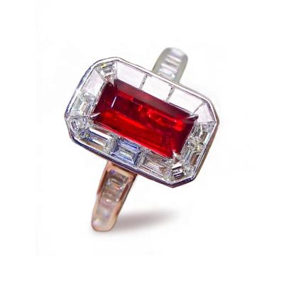 China CLASSIC Unburnt Red Ring Pendant Ruby Unburned Pigeon Blood is Red 1ct 18k Gold Red Diamond 0.85 Carats for sale