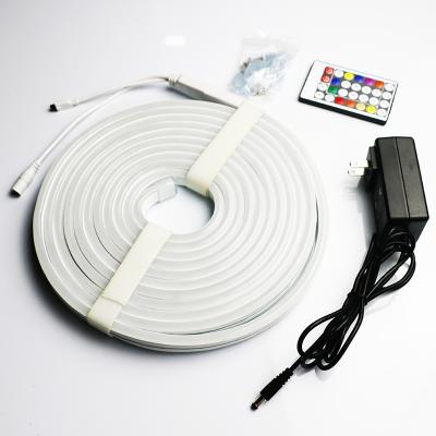 China Festival Decoration Waterproof 12V Led Neon Light RGB SMD5050 Full Color Led Neon 5m + Controller + Power Supply for sale