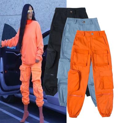 China New 3D Pocket CA-01 High Quality Breathable Loose Work Ladies Casual Pants for sale