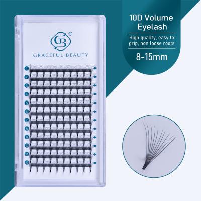 China Long Best 2023 Natural Selling False Eyelashes 10d Distributing False Eyelashes 8-15mm Long Root Distributing Uniform 10d Pattern Without Loose for sale