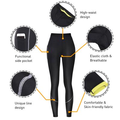 China Factory Custom Black Neoprene Trousers Joggers Sweatpants Breathable Neoprene Women Track Pants for sale