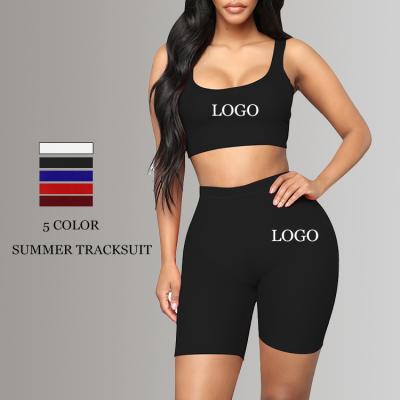 China Breathable Fashion Sexy High Waisted Mini Sport Suit Running Women Two Piece Set for sale