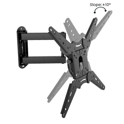 China 360 Degree Height Adjustable Steel Single Arm Adjustable Wall Mount TV Fixed Bracket for sale