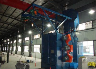 China Single / Double Hook Type Shot Blasting Machine With PLC Electrical Control for sale