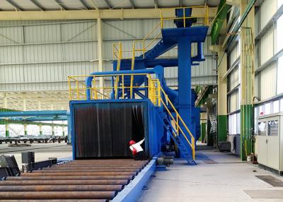 China Roller Conveyor Blast Cleaning Machine For Metal Castings Surface Sand Removing for sale