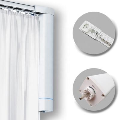 China Morden Home Decor Custom Design Electric Electronic Curtain Motor Motorized Track Curtain Smart Rail Track for sale