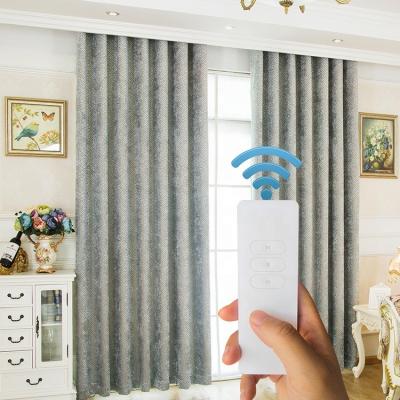 China Modern Heavy Duty Up and Down System Aluminum Profile Electric White Motorized Curtain Track For Hotel for sale