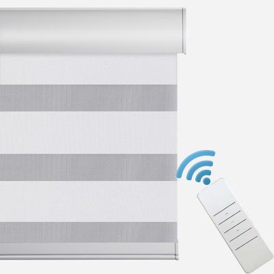 China High Quality Day Night Window Roller Shade Decoration Zebra Anti-UV/Light Filtering Electric Curtain for sale