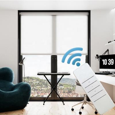 China Modern Chinese wholesale smart home window electric roller blind 100% polyester fabric for sale